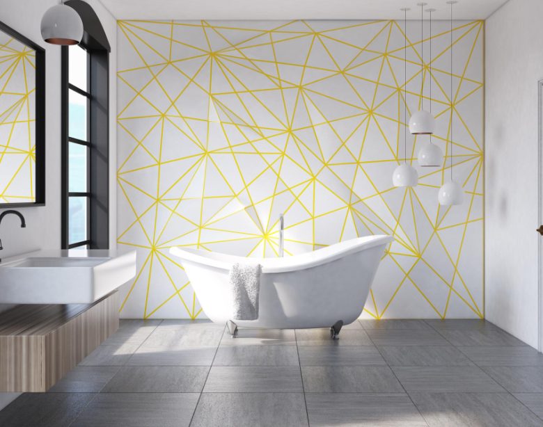 Carreau autocollant pour salle de bain