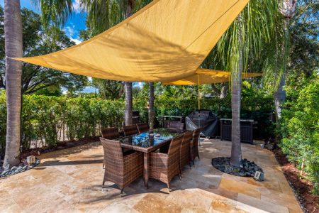 Parasol anti vent terrasse