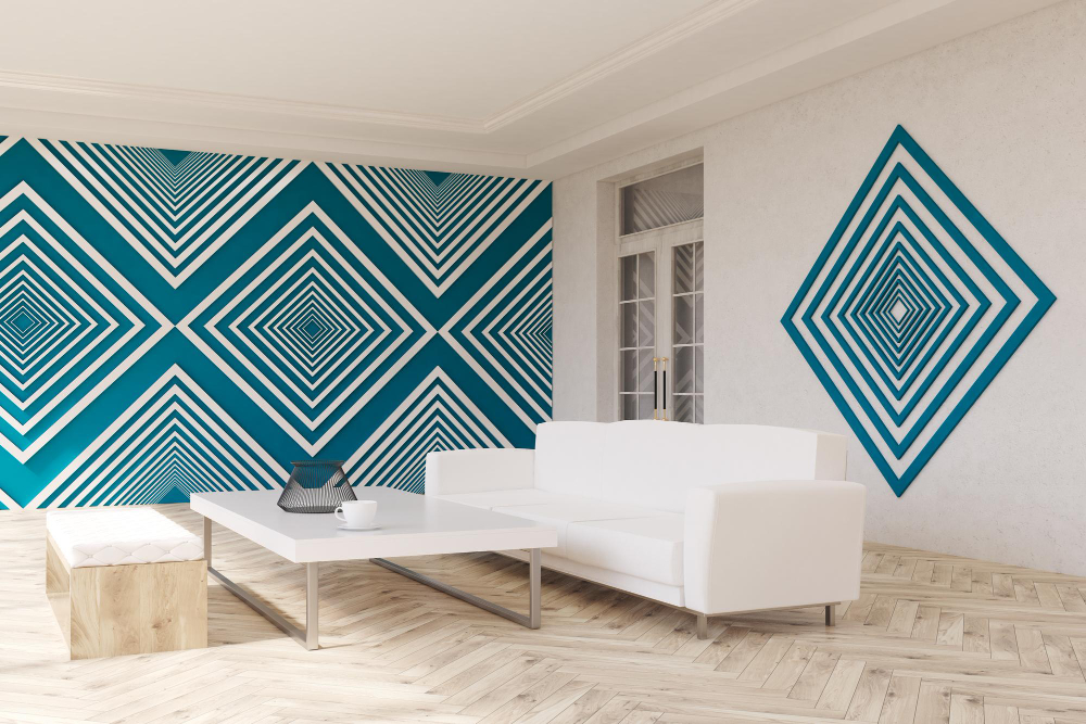 intégrer du papier peint géométrique 